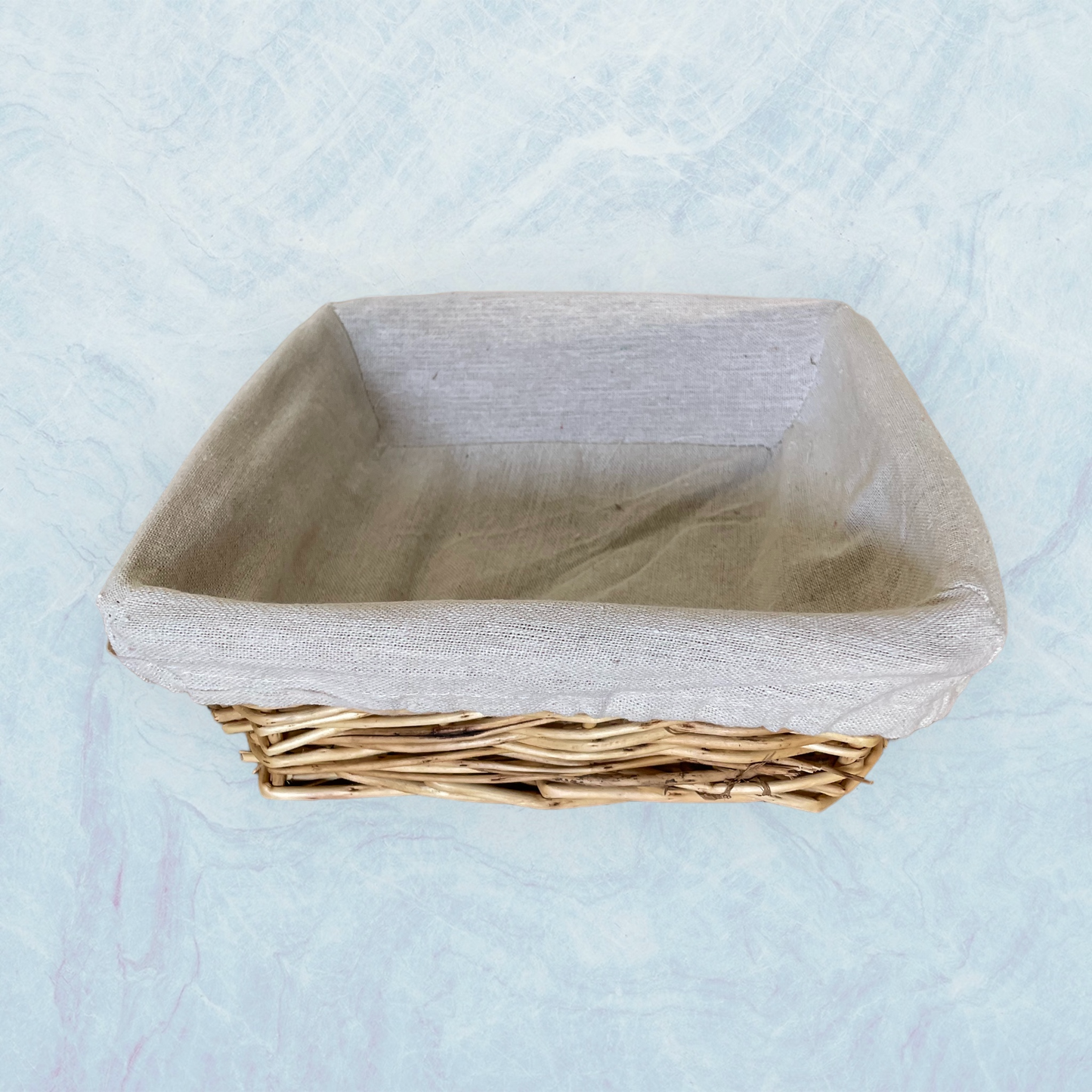 Baneton carré en osier naturel 25cm x 25cm proposé par JM Monterroir