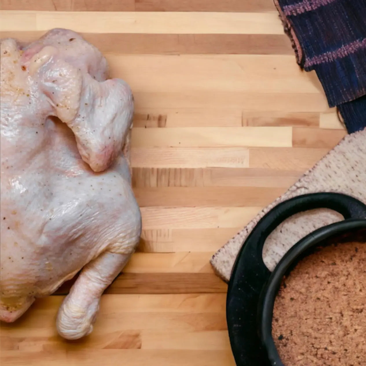 Demi poulet de Dordogne vendu par JM Monterroir