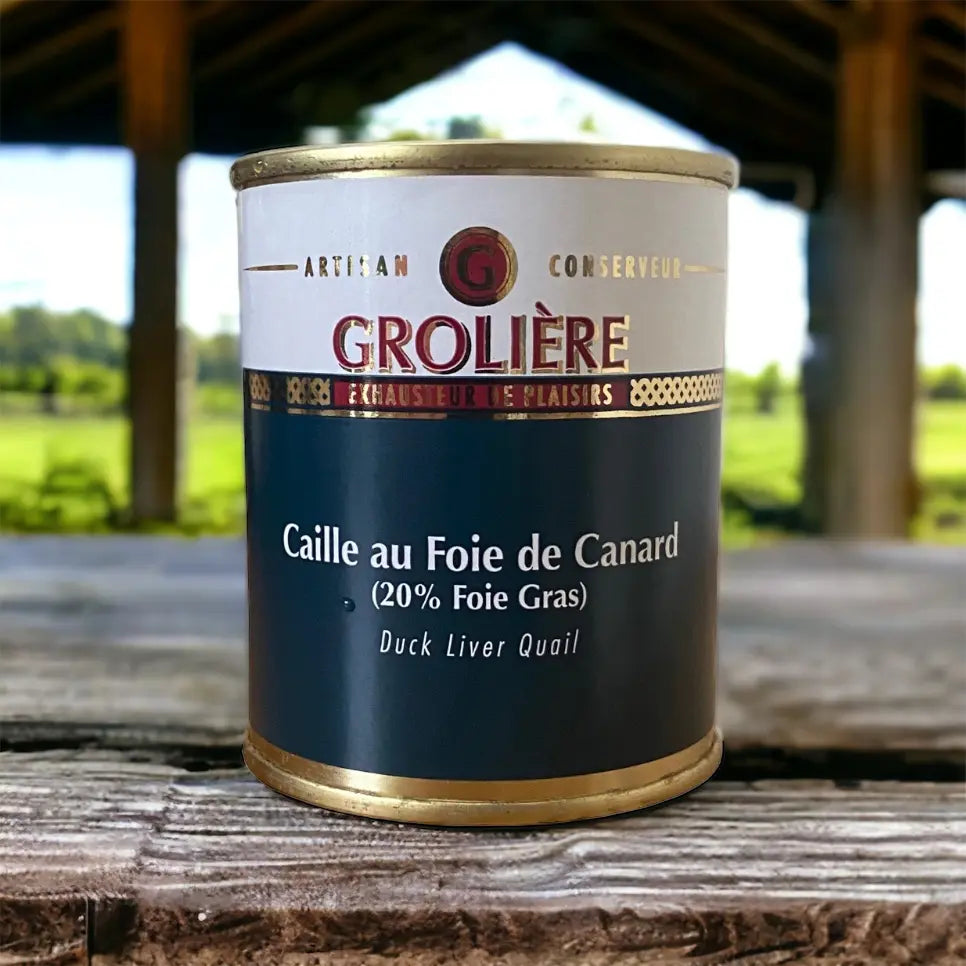 Caille au foie gras de canard de la maison groliere vendu par JM Monterroir