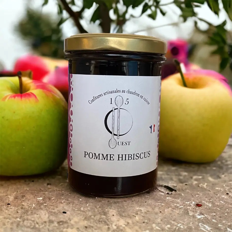 Confiture pomme hibiscus de 105 degres ouest vendue par Jm Monterroir