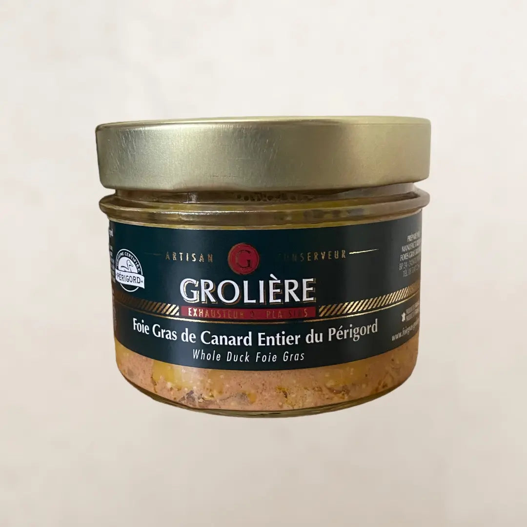 Foie gras entier de canard de la maison groliere vendu par JM Monterroir