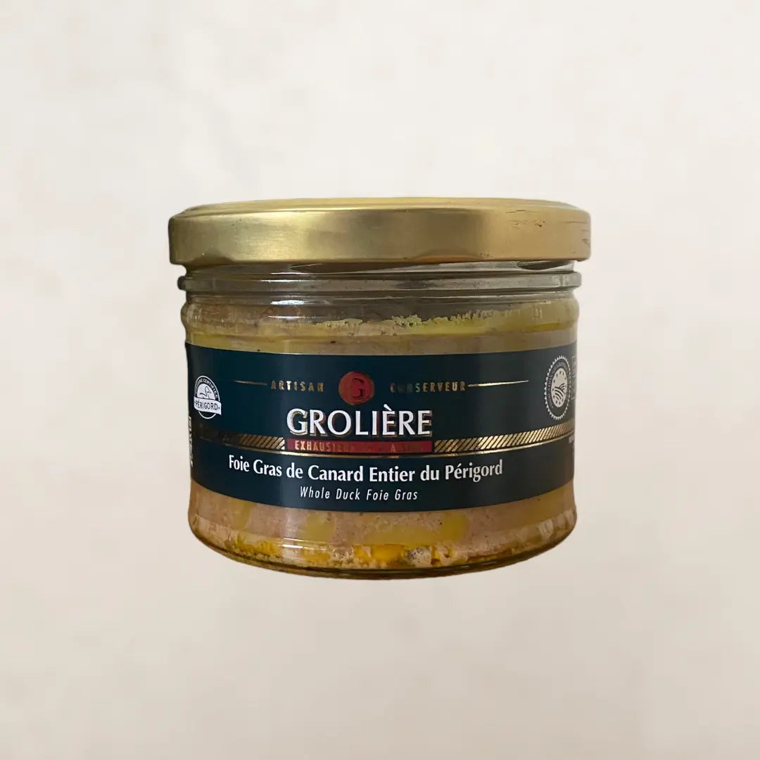 Foie gras entier de canard de la maison groliere vendu par JM Monterroir