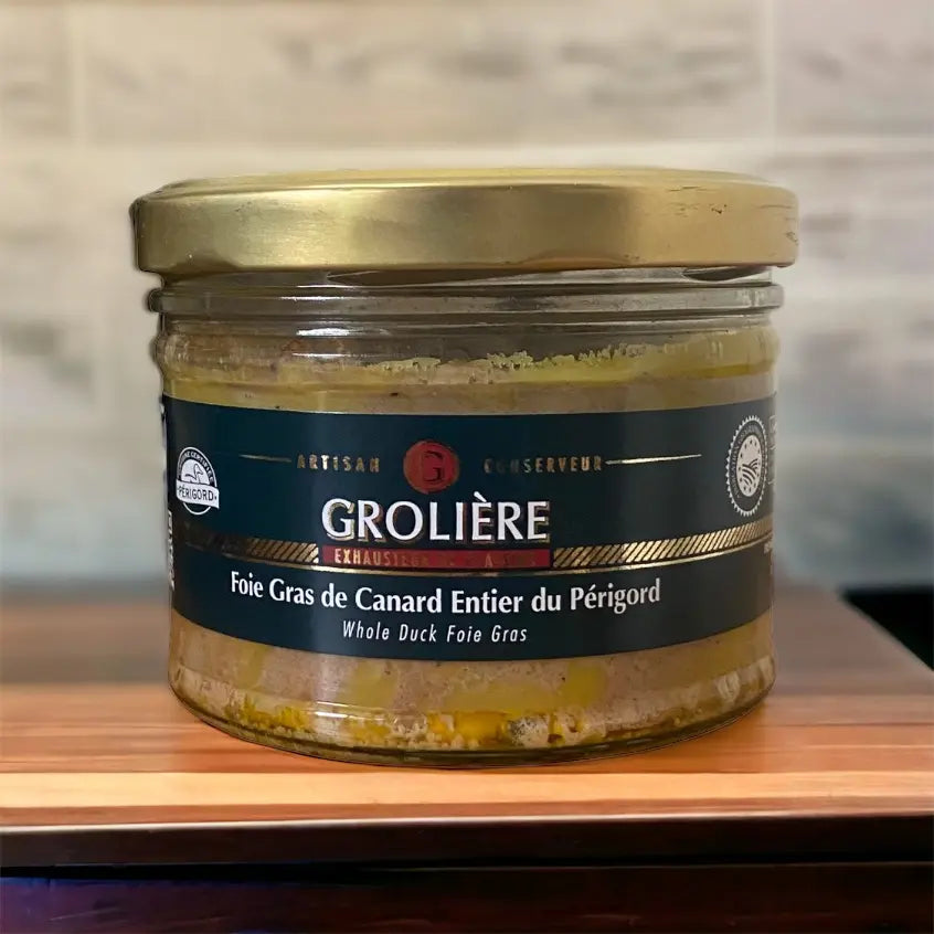 Foie gras entier de canard de la maison groliere vendu par JM Monterroir