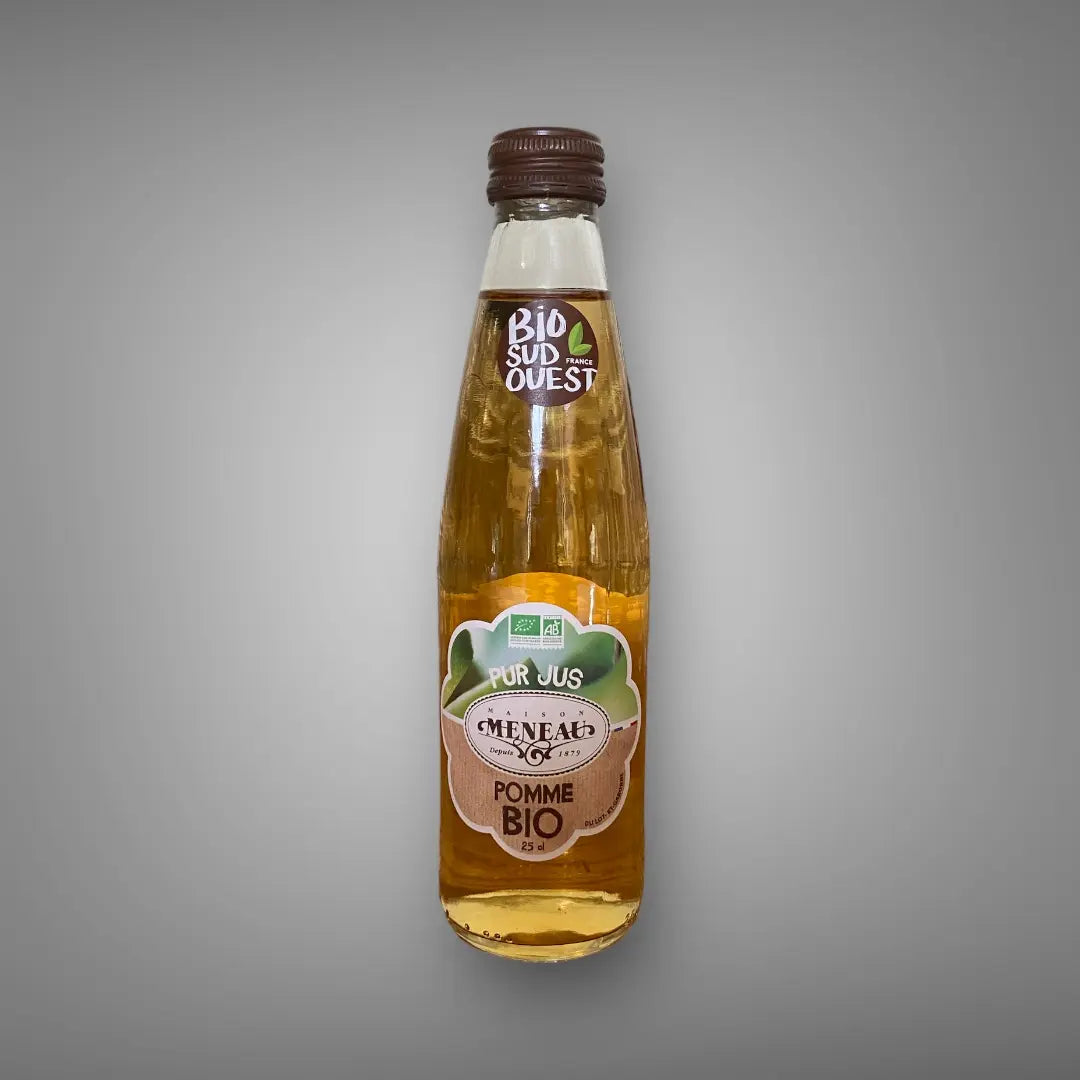 Jus de pomme Bio de la Maison Meneau vendu par JM Monterroir