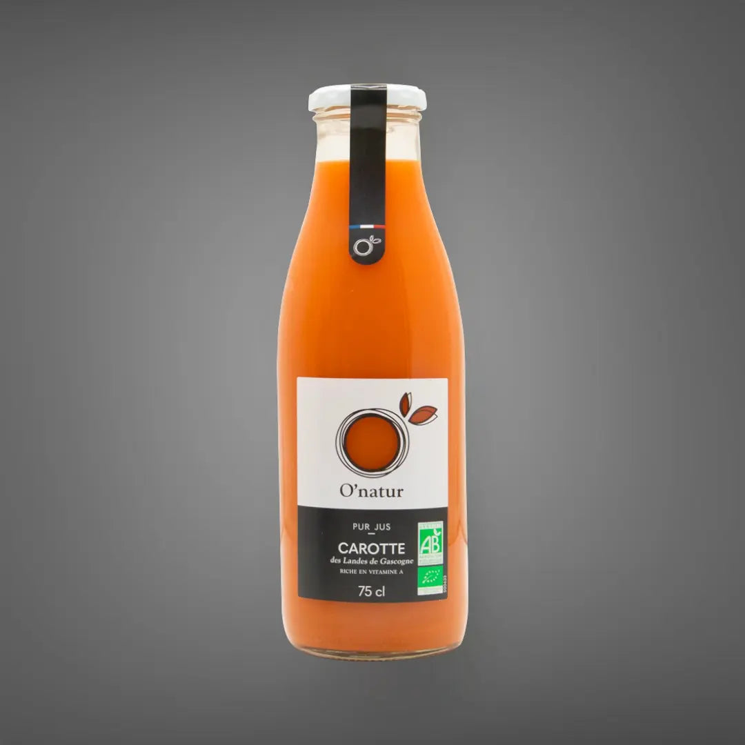 Jus de carottes des jus du soleil vendus par Jm Monterroir