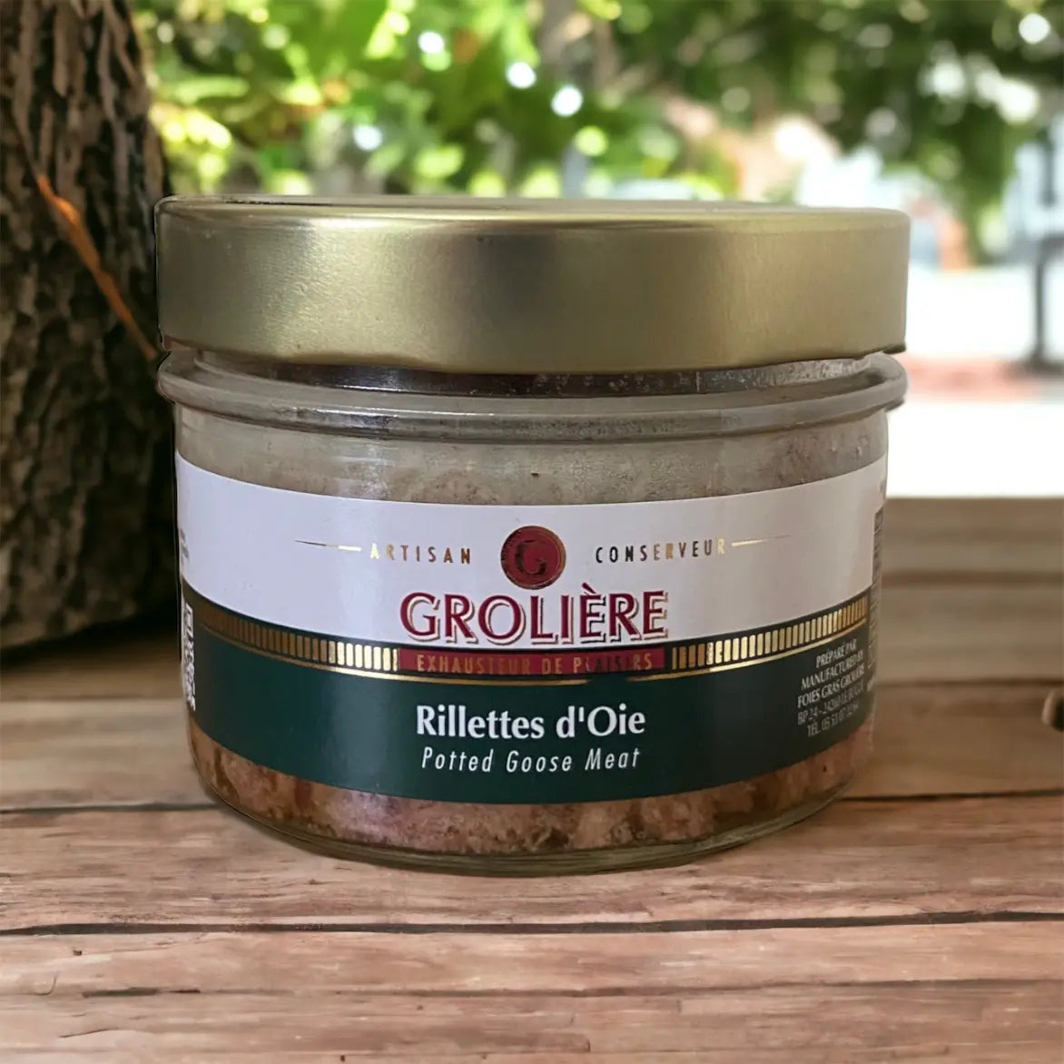 Rillettes oie de la Maison Groliere vendue par JM Monterroir