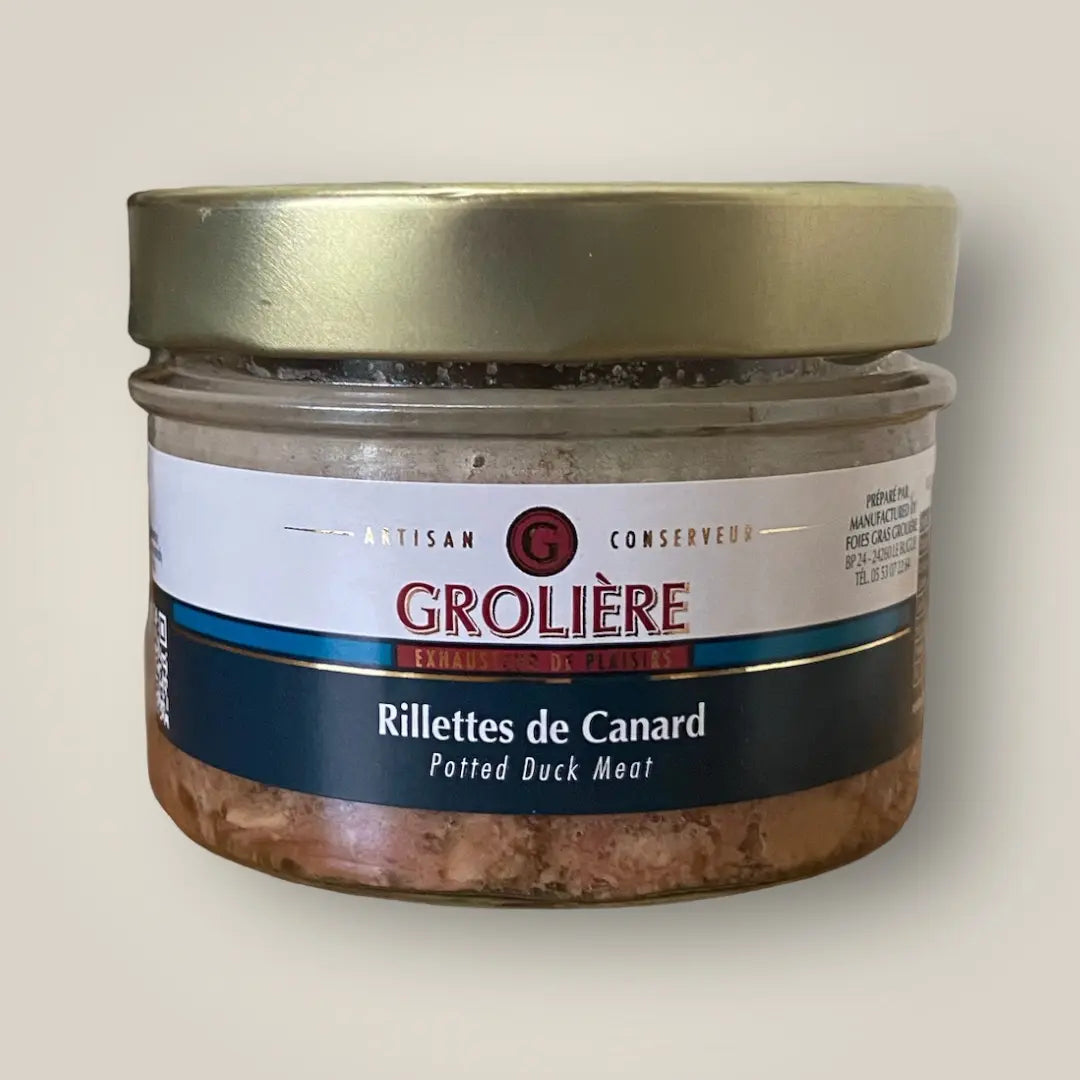Rillettes de canard de la Maison Groliere vendue par JM Monterroir