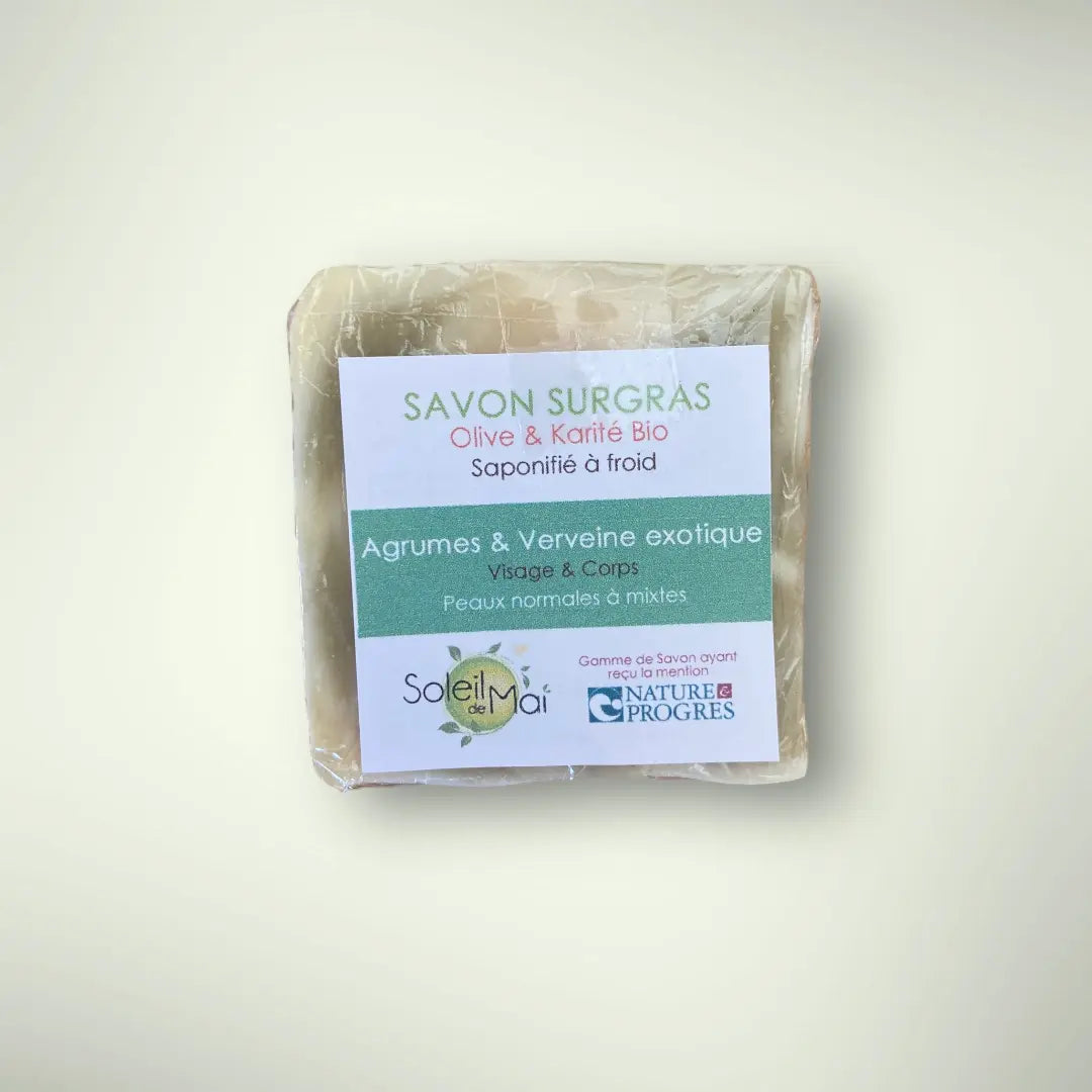 Savon agrumes verveine exotique de Soleil de Mai vendue par JM Monterroir