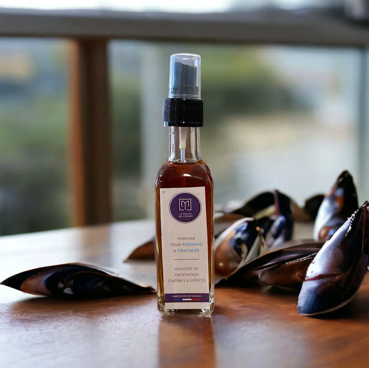 Vinaigre aromatise pour poissons et crustaces de au delice des cepages vendu par Jm Monterroir
