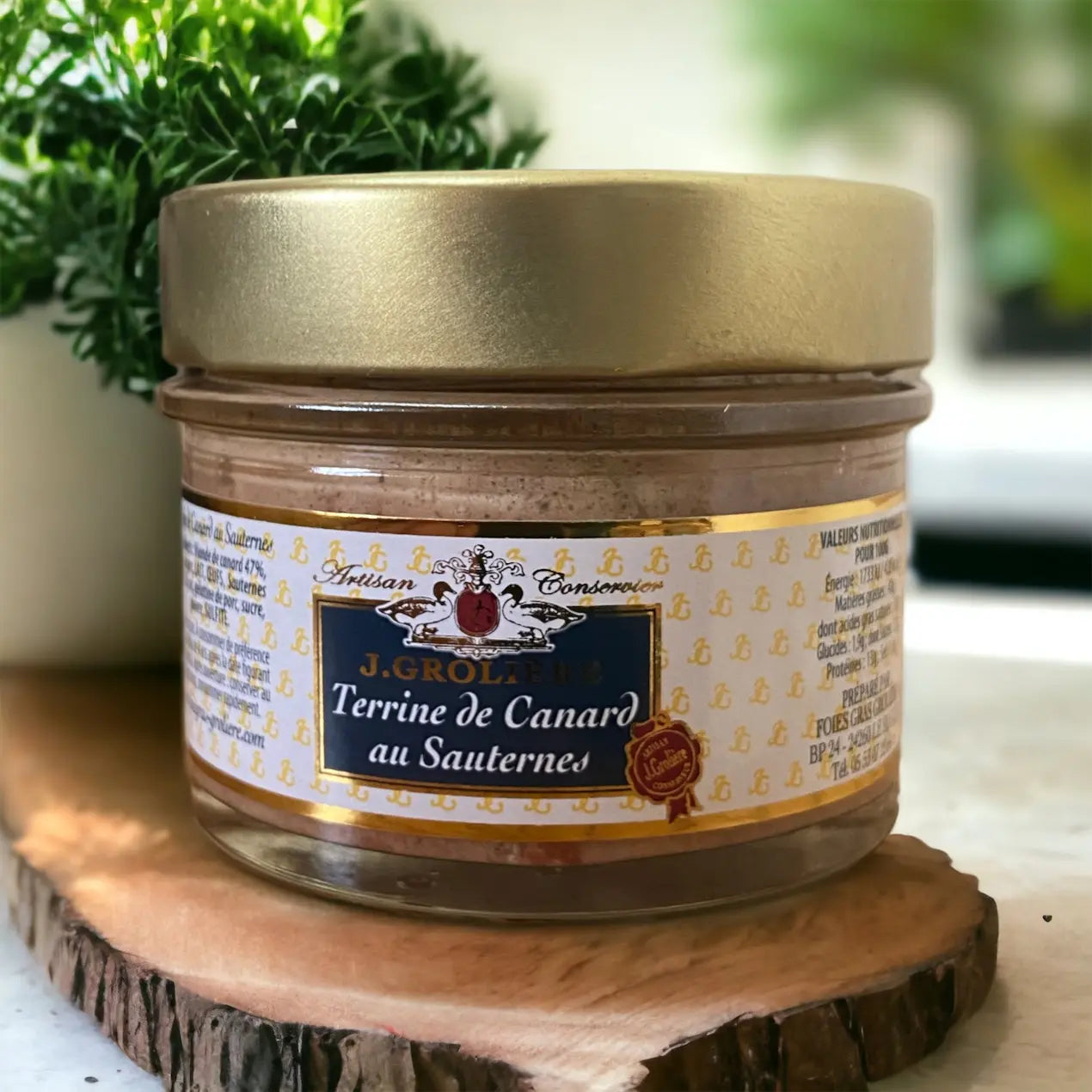 Terrine de Canard au Sauternes de la Maison Groliere vendue par JM Monterroir