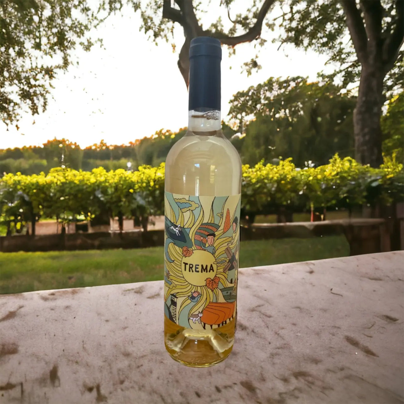 Bouteille du vin blanc moelleux Trema vendu par JM Monterroir