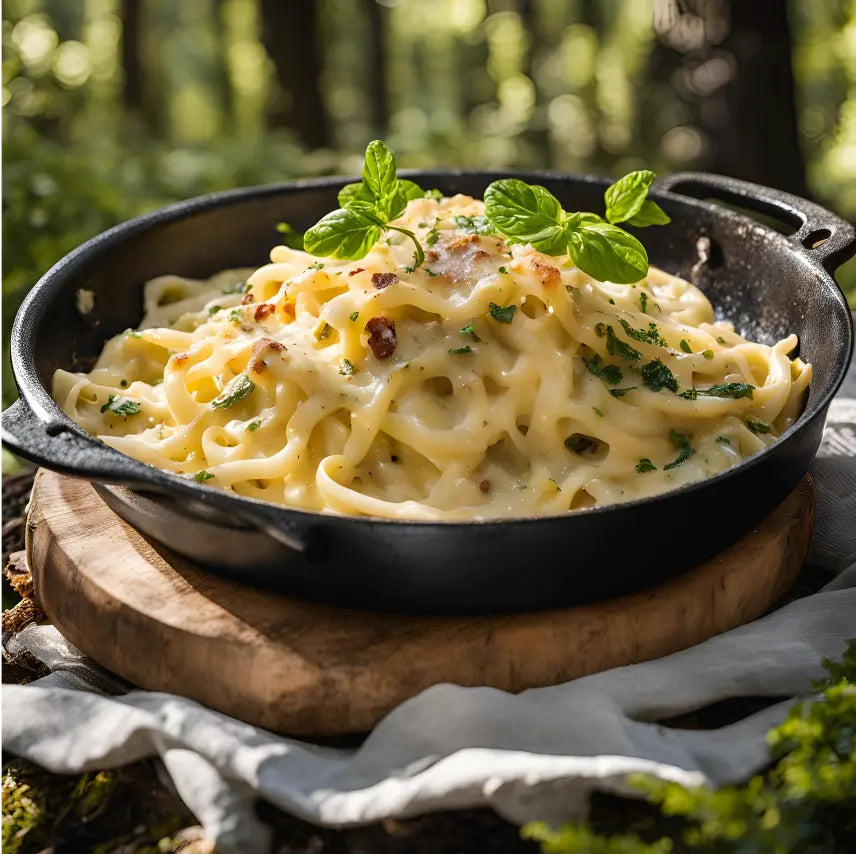 Pâtes façon Carbonara aux Saveurs Forestières