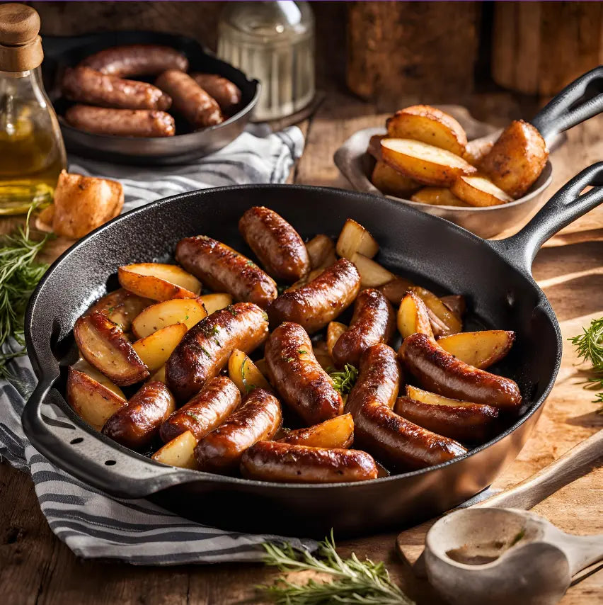 Box Saucisses et Pommes de terre à la graisse de canard - pour 4 personne Vendu par JM Monterroir 