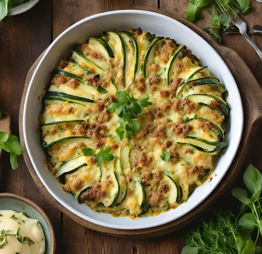 Gratin de courgettes au Cabécou vendu par JM MONTERROIR
