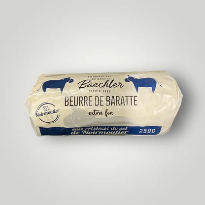 Beurre en baratte - rouleau de 250g - sel de Noirmoutier