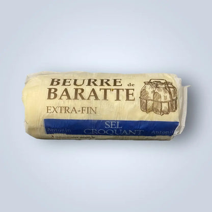 Beurre au sel de noirmoutier de la fromagerie Baechler vendu par JM Monterroir