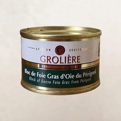 Bloc de foie gras oie de la maison groliere vendu par JM Monterroir