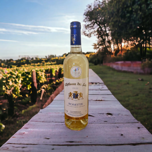 Bouteille du vin blanc Rosette du Chateau du Lac vendu par JM Monterroir