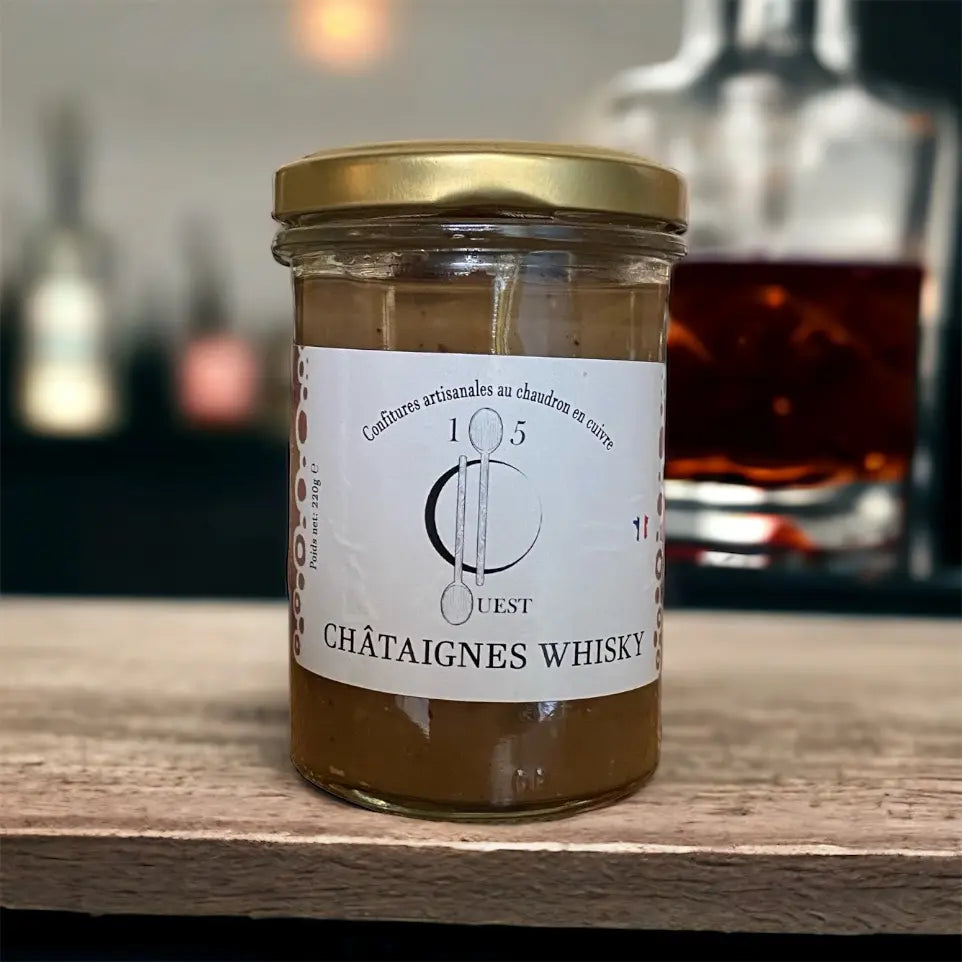 Confiture de chataignes et de whisky de 105 degres ouest vendue par JM Monterroir