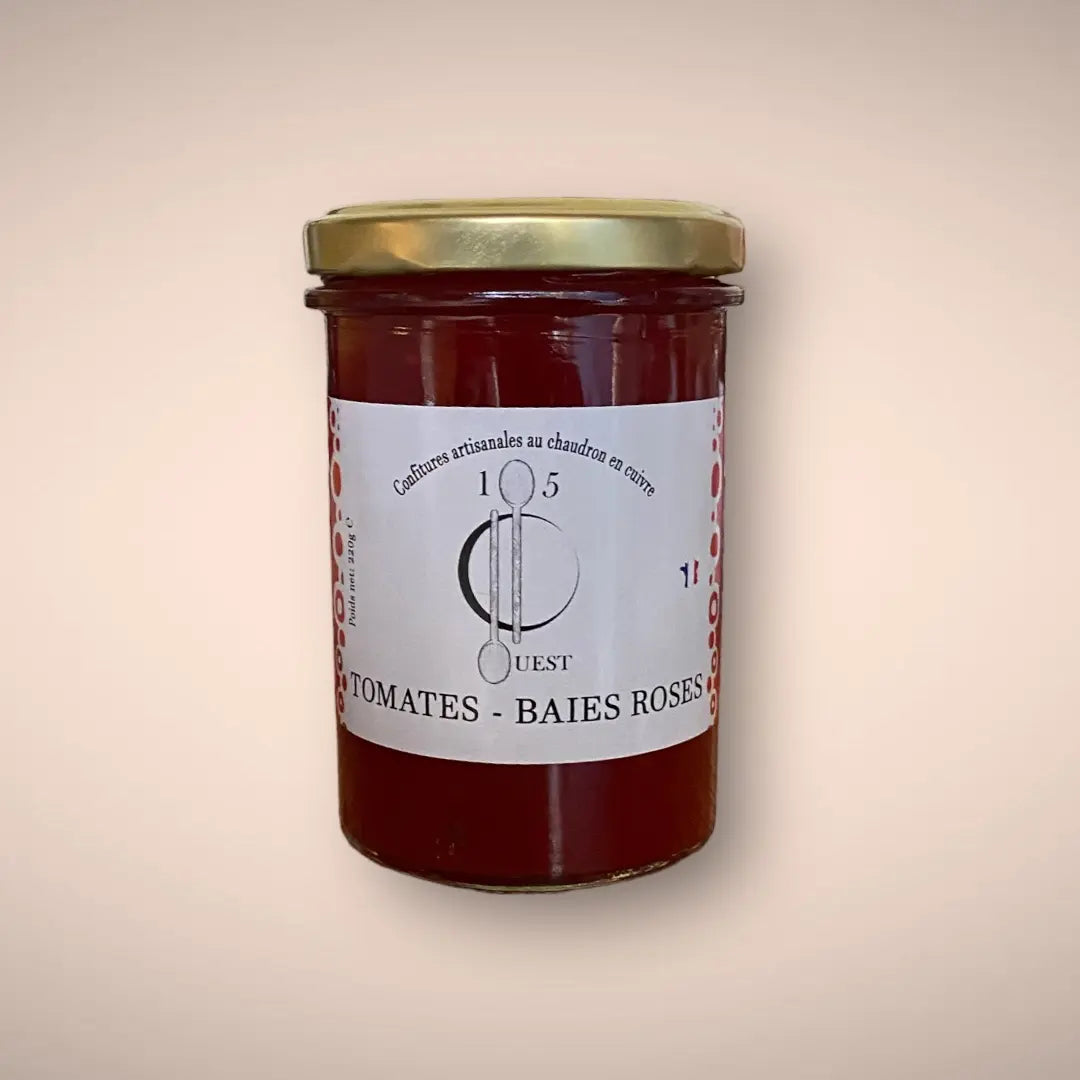 Confiture Tomates et baies roses de 105 degres ouest vendue par JM Monterroir