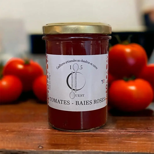 Confiture Tomates et baies roses de 105 degres ouest vendue par JM Monterroir