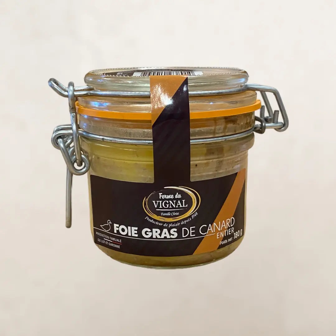 Foie gras de canard entier de la ferme du vignal vendu par Jm Monterroir