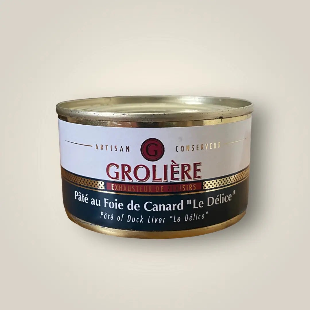 Pâté au foie de canard "le Délice" de la Maison Groliere vendue par JM Monterroir