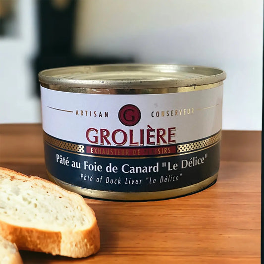 Pâté au foie de canard "le Délice" de la Maison Groliere vendue par JM Monterroir