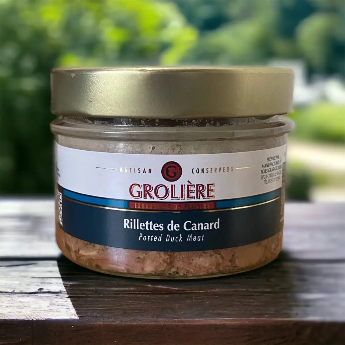 Rillettes de canard de la Maison Groliere vendue par JM Monterroir